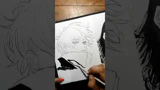 Drawing Gojo Satoru from Jujutsu Kaisen #anime #gojo #gojosatoru #satorugojo #jjk #jujutsukaisen