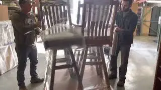 Home made spin carousel for shrink wrapping