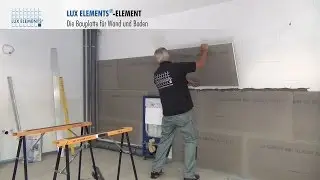 LUX ELEMENTS Montage: Bauplatte ELEMENT als Wandverkleidung auf Mauerwerk