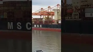Розвантажування контейнероваза.