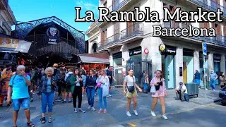The Famous La Boqueria Market and Placa Reial Of Barcelona 