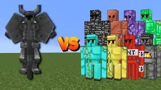DARK KNIGHT vs ALL GOLEMS  | Minecraft Mob Fight