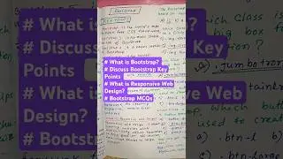 What is Bootstrap? l Discuss Bootstrap Key Points l What is Responsive Web Design? l Bootstrap MCQs