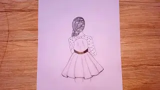 how to draw a girl with beautiful hair step by step /pencil drawing/ BR drawing book
