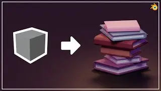 Books Tutorial in Blender 3.3 - 3D Modeling Process - 3D Art Owl