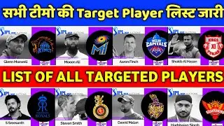 IPL 2021 - All IPL Teams Overseas Targeted Players For The IPL 2021 Auction
