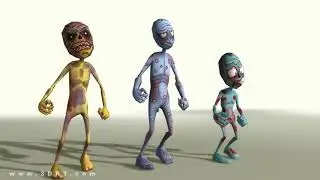 3DRT Toonmonsters generic characters animated pack