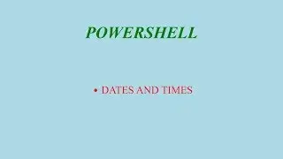 LEARN POWERSHELL