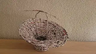 NEWSPAPERS ART AND CRAFT IDEAS, Weaving  basket from newspapers, NEWSPAPER CRAFT IDEAS.