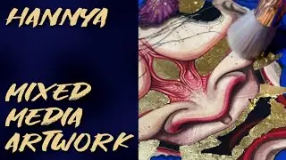 Hannya painting and framing process