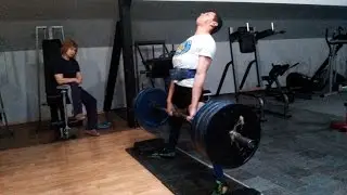 Становая тяга  с плинтов . 220х1