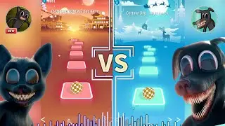 Cartoon cat bad karma Vs Cartoon dog nigtmaris- Tiles hop edm rush 🎶