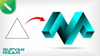 How To Make 3D Logo Design? | 3D M Logo Design in Coreldraw (Urdu/Hindi)