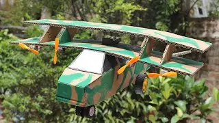 How To Make A Simple Cardboard Airplane At Home - DIY Aircraft - Flat-wing Aircraft