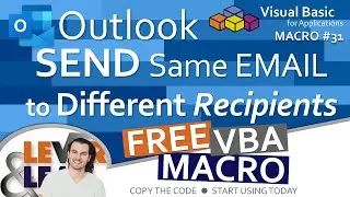 Outlook Send Same Email to Different Recipients | VBA Macro #31