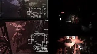 FOXY AND FREDDY ARE NOT ANGEY ACCEPT FOR BONNIE AND CHICA ON LEGACY MODE I FNAF 1 FREE ROAM (Part 2)