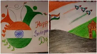 2 Easy Independence Day Poster Drawing/ Independence Day Drawing/Happy Independence Day