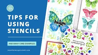 Tips for Using Stencils [Many Cards!]