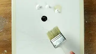 Winter Moon / Black and White / Simple Blending / Canvas Painting / Abstract Painting 533