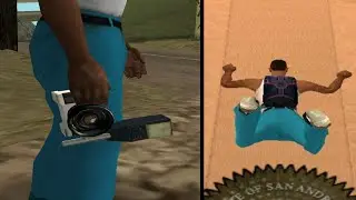 TAMPILAN SENJATA BETA YANG MASIH BISA DILIAT DI VERSI FINAL GTA SAN ANDREAS