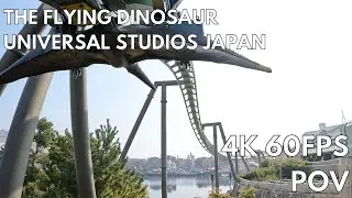 The Flying Dinosaur front row POV 4K 60 fps  - Universal Studios Japan 2025