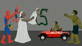 Granny baby, Granny vs Hulk - Spiderman cartoon - Drawing Cartoon 2