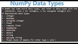 DataType in NumPy Library | Python Tutorials for Absolute Beginners in Hindi #98
