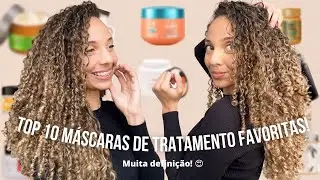 Top 10 MÁSCARAS de tratamento para Cabelos Cacheados e Crespos - Os Melhores Cremes que eu já usei!✨