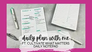 DAILY PLAN WITH ME! | ft. cultivate what matters daily notepad | march 2022 | tattooed teacher plans