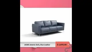 ACME Astonic Sofa, Blue Leather