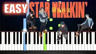 Lil Nas X - STAR WALKIN' (League of Legends Worlds Anthem) - EASY Piano Tutorial