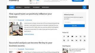 Frameify Blogger Template. | blog-templates.com
