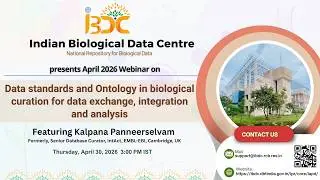 April-2026 webinar: Data Standards and Ontology in Biological Curation....ft Kalpana Panneerselvam