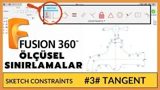 FUSION 360 || #3# TANGENT Komutu nasıl Kullanılır ❓ || Tangent  Sketch Constraints  📌