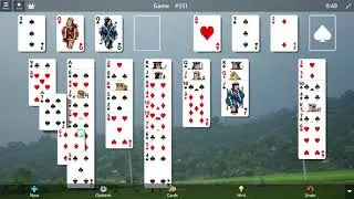 FreeCell Game #351 SOLVED/ Microsoft Solitaire Collection