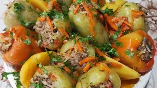 ГОТОВИМ ДОМА, ФАРШИРОВАННЫЕ БОЛГАРСКИЕ ПЕРЦЫ С МЯСОМ, РИСОМ! #рецепт #еда #вкусно #блюдо #