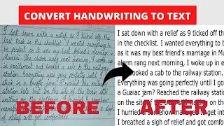 Convert Handwriting To Text Document | How To Edit Scanned Document In Word Tutorial