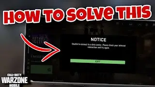 WARZONE MOBILE | HOW TO FIX UNABLE TO CONNECT TO A DATA CENTER IN WRZNMOBILE SOFT LAUNCH