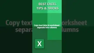Tips & Tricks Copy text data to Excel and separate nicely into columns 