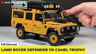 Unboxing of Land Rover Defender 110 (Camel Trophy) 1:18 Diecast Model Car by Almost Real (4K)