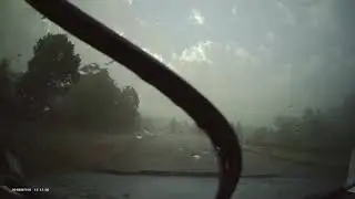 From hailstorm deluge to blue sky within a mile.
