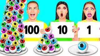 100個重ねフードチャレンジ | フードバトル Funny Toony