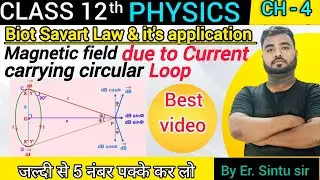 Magnetic field on the aixs of a Circular Current loop ||class 12 |ch. 4- Moving Charges & Magnetism
