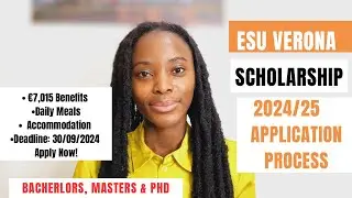 ESU VERONA SCHOLARSHIP 2024/25 COMPLETE APPLICATION PROCESS| €7,015 BENEFITS| SCHOLARSHIPS IN ITALY