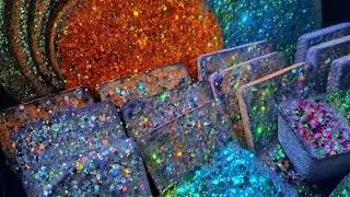 Jumbo & Thins Gymchalk Glitter Gritty Dusty ASMR Crush! #fyp #asmr #oddlysatisfying