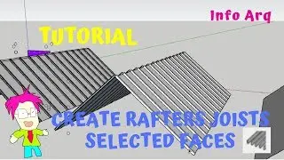 Create rafters joists selected faces /  1001bit plugin SketchUp