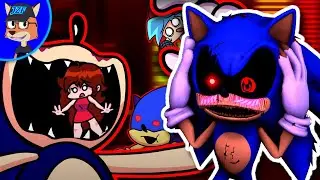 Sonic.exe Reacts to SONIC.EXE vs. SUNKY?! (Cartoon)