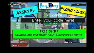Roblox Arsenal Promo Codes - FREE STUFF - Only Promo Codes That Actually Work!! Aqua Dawg Gaming