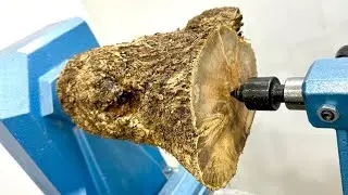 Woodturning - An Ancient Log !