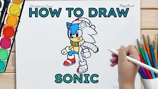 How to Draw Christmas Sonic